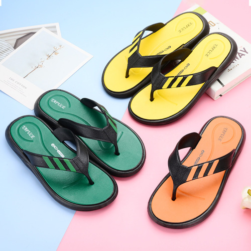 Fashion Seaside Beach Flip Flops Men‘s Summer Sandals Personality Wear Trendy Slippers Factory Wholesale