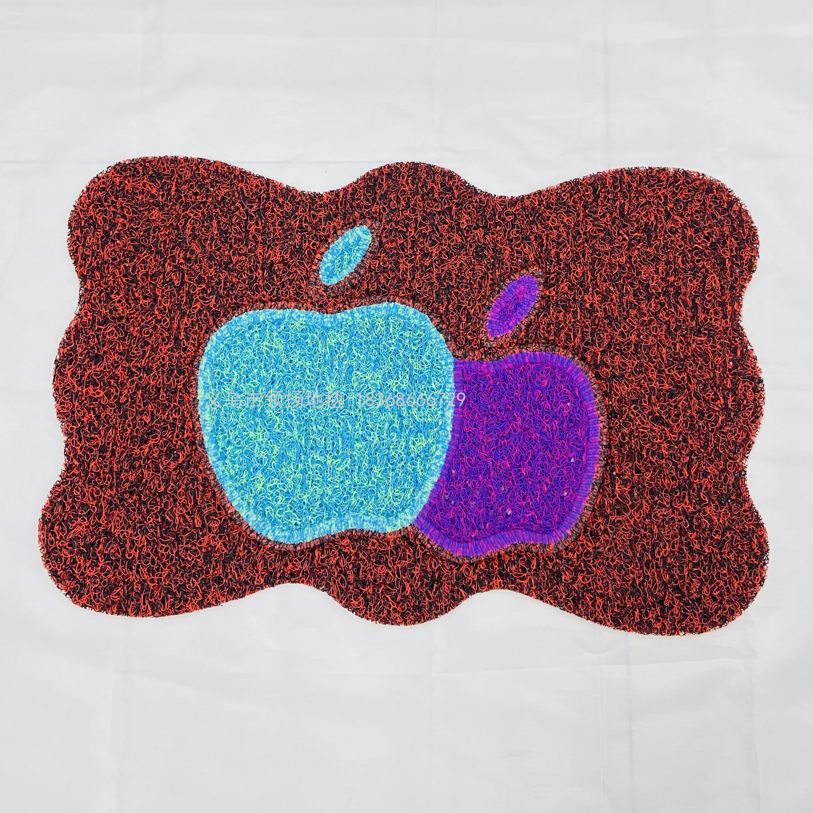 pvc拉丝压花地毯波浪形拼图地垫卧室玄关厨房 室外拼图地垫门垫