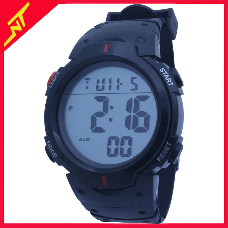 Electronic Watch Student Watch 12-Bit Large Screen Luminous Multi-Function Sports Leisure Waterproof