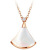 Silver Small Skirt Necklace Female FanShaped White Shell Agate 18K Rose Gold BV Clavicle Chain BestSeller on Douyin