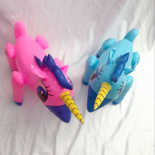 thickened pvc inflatable toys for children inflatable pony rainbow horse leather goods unicorn horse kindergarten toy batch