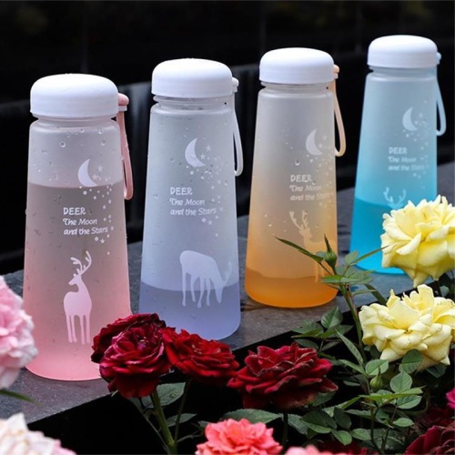 Daily Necessities One-Piece Delivery Portable Frosted Elk Plastic Water Cup Creative Fresh Simple Internet Celebrity Water Cup