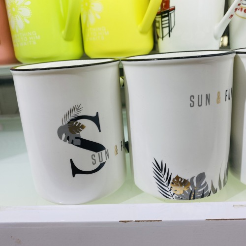 hawaii fashion water cup four colors mixed into office home niche ceramic mug coffee cup for girls