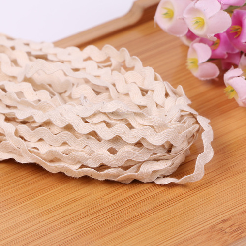 Supply 5mm White Water Wave Lace Cotton Rope DTY Handmade Rope Decorative Rope Wholesale of Various Clothing 