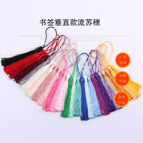 Direct Selling Long Vertical Tassel Fashion Fan Accessories Hanging Ear Small Pendant Chinese Knot Bookmark Small Tassel Tassel Tassel