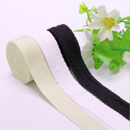 bleached black white cotton herringbone cotton ribbon twill plain herringbone weave