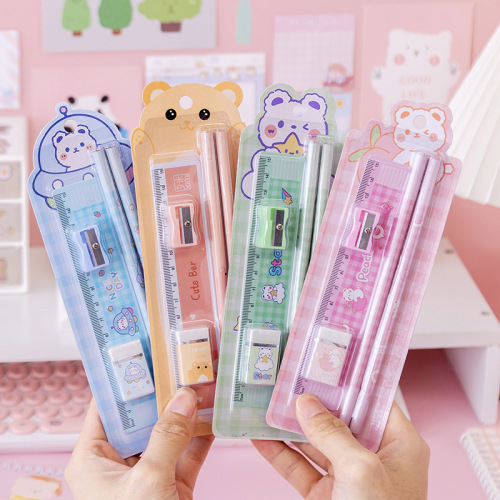 New Children‘s Day Gift Girl School Supplies Set Gift Box Gift Bag Pupils‘ Pencil Stationery T