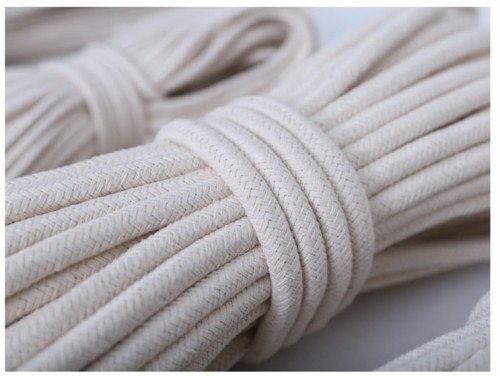 processing custom woven cotton rope， colored cotton rope， pure cotton cored rope， luggage portable cotton rope， drawstring rope