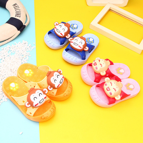Summer Children‘s Slippers Cute Cartoon Children‘s Closed Toe Protection Male and Female Baby Non-Slip Bathroom Slippers