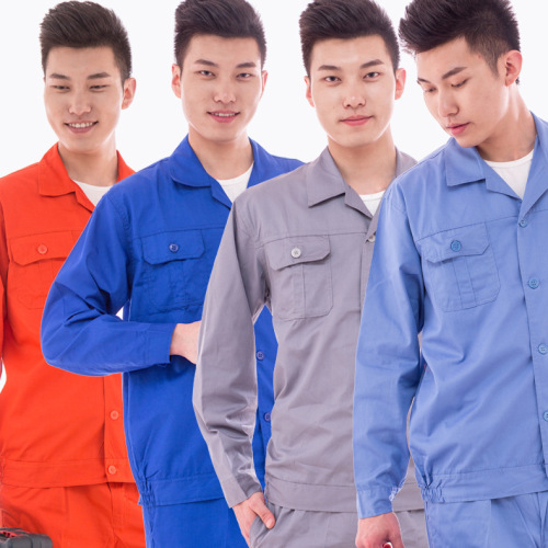 summer thin full-craft men‘s long-sleeved labor protection overalls suit auto repair clothing electric welding clothing workshop factory clothing customization