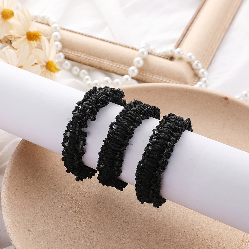 A High Elastic Seamless Knitted Nylon Hair Ring Bun Basic St...
