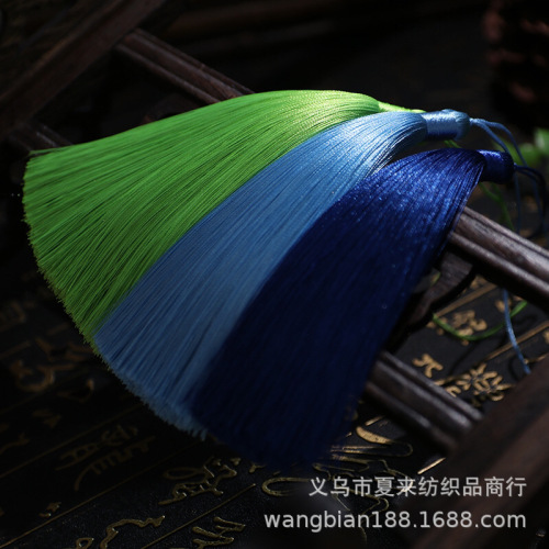 13cm Closed Tassel Fan Accessories Chinese Style Fan Pendant bookmark Clothing Hanging Ear Accessories Jewelry Decorative Tassel 