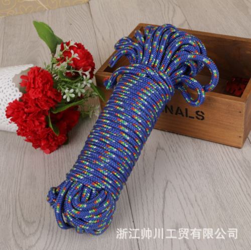 Mixed Color Polyester Rope 7mm Fashion Clothesline Crafts Belt Factory Direct Supply Backpack Drawstring Binding Ribbon