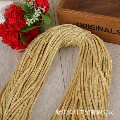phnom penh sequined striped polyester rope fashion trend shoelace rope crafts rope factory direct supply can be customized