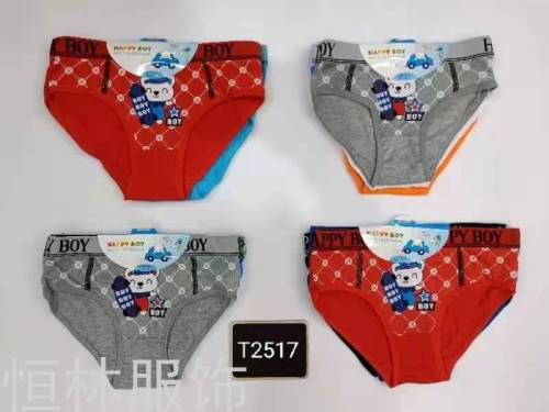 Underwear Foreign Trade Underwear Children‘s Triangle Underwear Spot Color Cloth Printed Underwear 