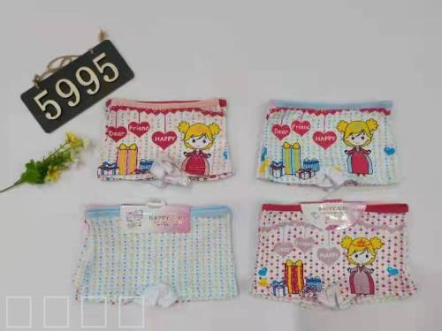 Underwear Foreign Trade Underwear Children‘s Boxer Briefs Spot Color Cloth Printed Underwear