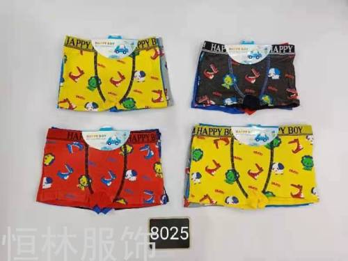 Underwear Foreign Trade Underwear Children‘s Boxer Underwear Spot Color Cloth Printed Underwear 