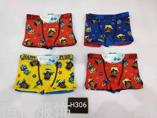 Underwear Foreign Trade Underwear Children‘s Boxer Underwear Spot Color Cloth Printed Underwear