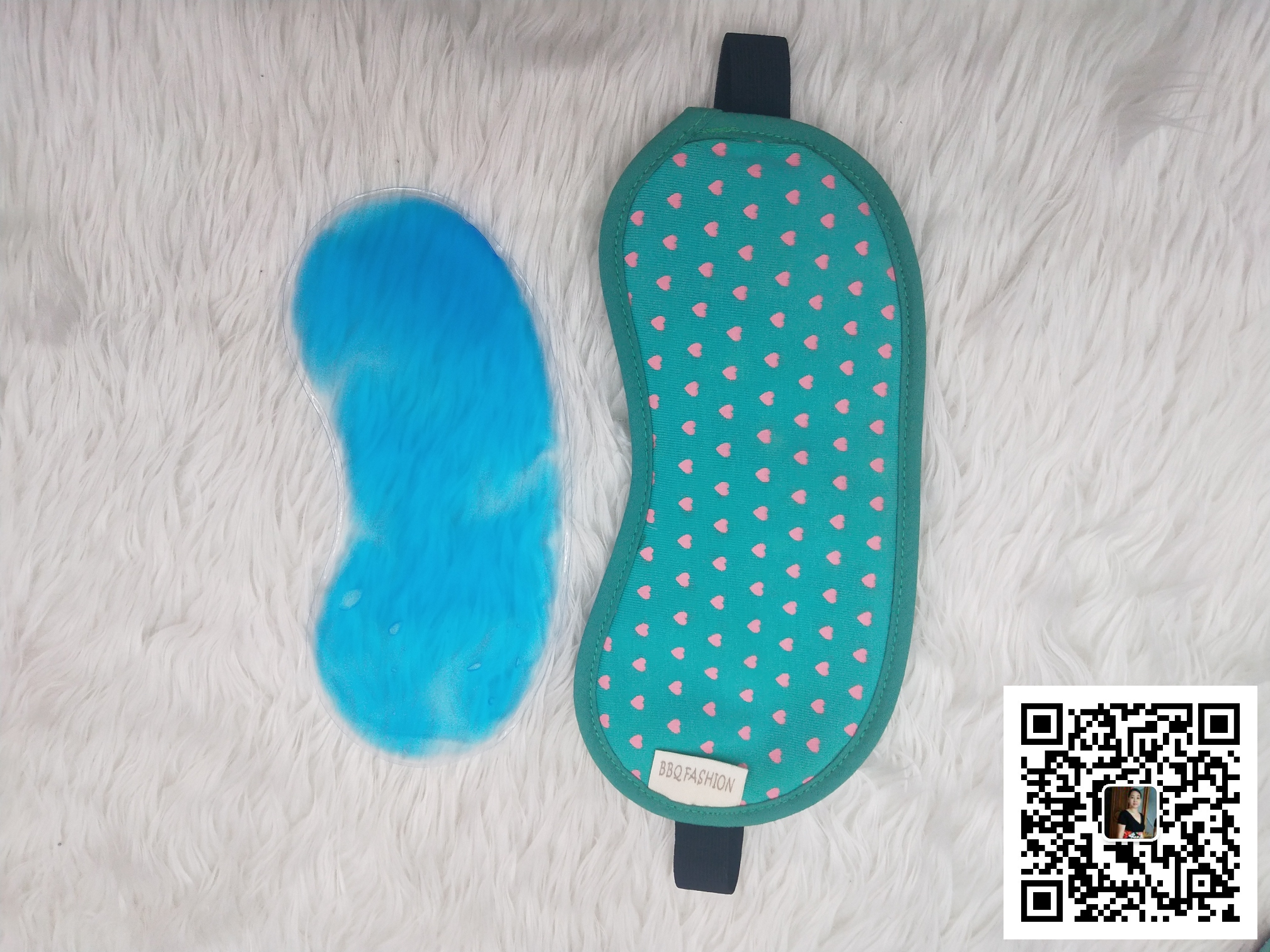 Beautiful and Elegant Knitted Printed Pattern Two-in-One Sleeping Eye Mask