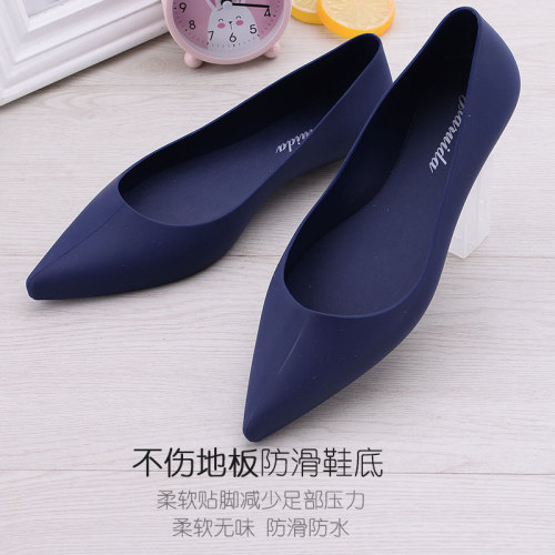 factory direct supply fashion trendy simple casual soft bottom not easy to slip deodorant flat pointed female cool shoes for four seasons