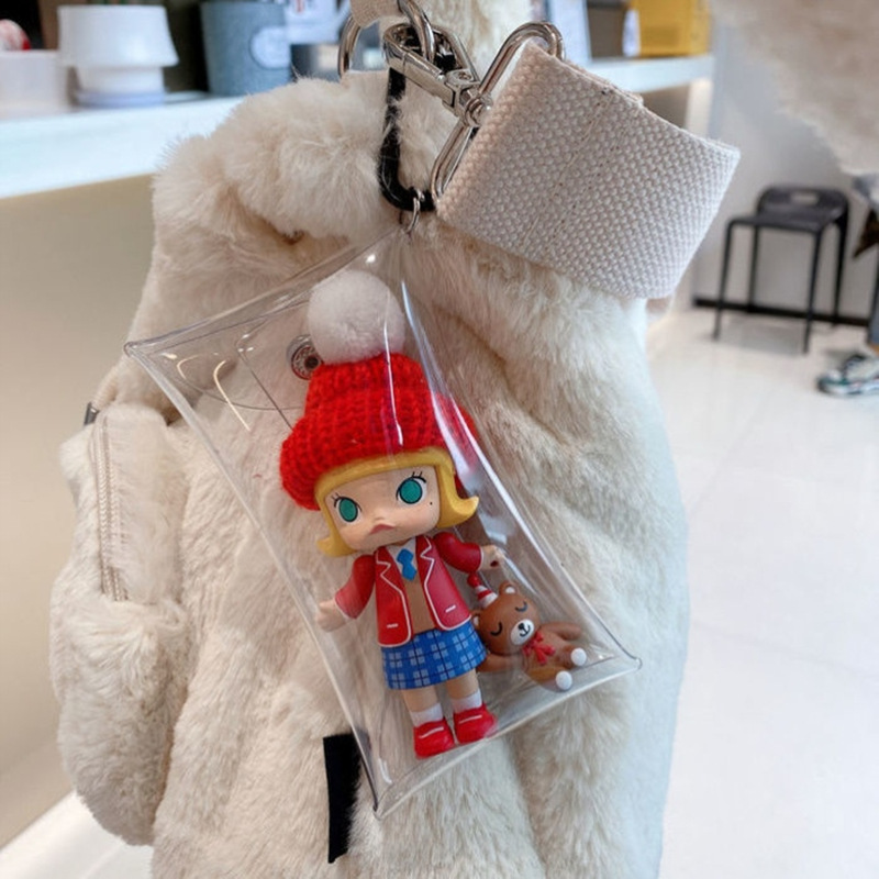 Korean Ins Simple Transparent PVC Purse for Changes Pop Mart...