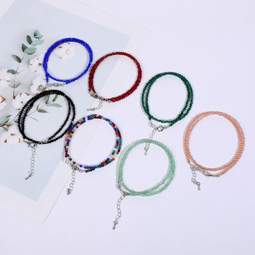 amazon source spinel necklace female multi-color near natural stone personality jewelry stall jewelry wholesale