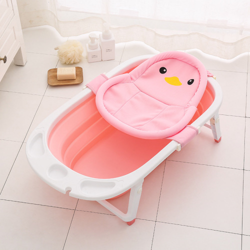 extra large non-slip baby bath bath net cartoon duck newborn net bag baby bath bed adjustable universal