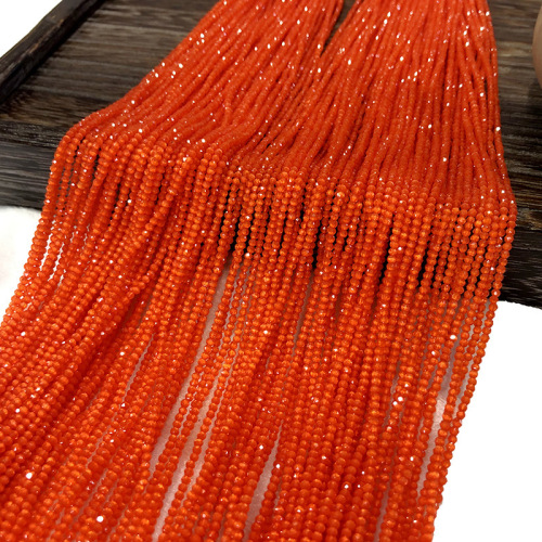 Orange Red near Natural Stone Cat‘s Eye 2mm Spinel Cutting Hard Throwing Football Surface DIY Semi-Finished Loose Beads Wholesale