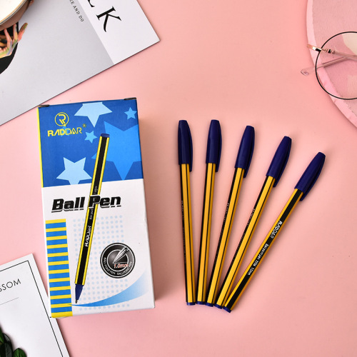 foreign trade simple ballpoint pen imitation pencil insert plastic rod ballpoint pen customized logo advertising pen wholesale