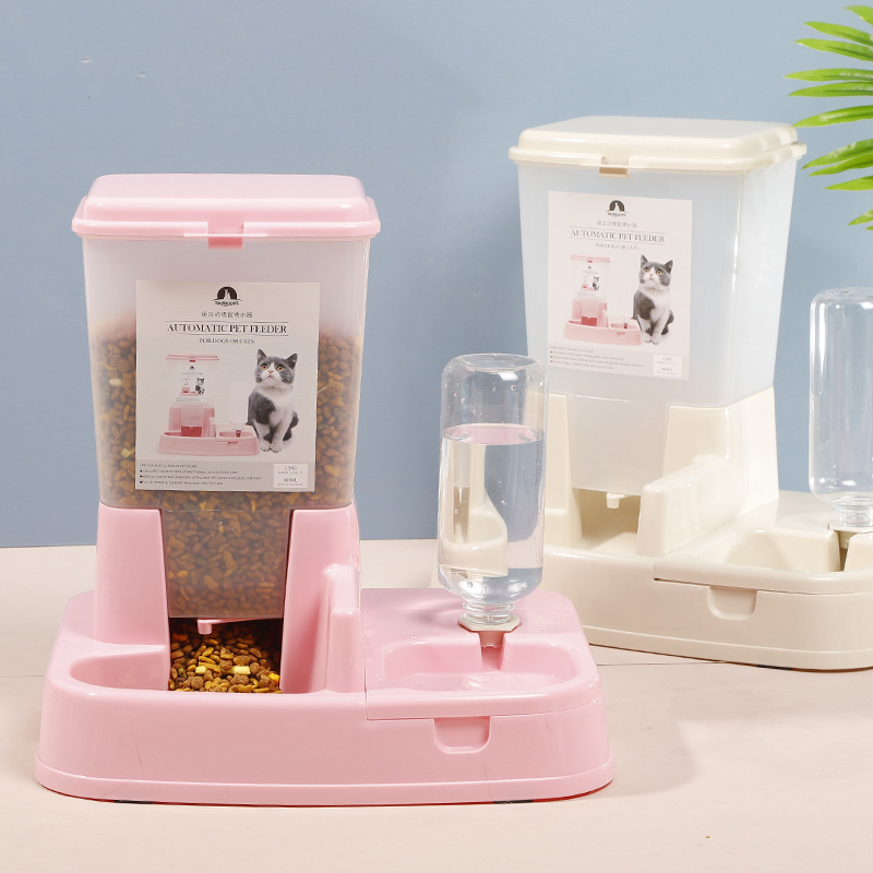 组合式多用途宠物喂食器自动饮水机简约式二合一宠物猫碗