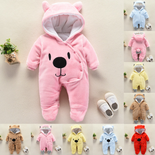 baby jumpsuit autumn and winter newborn clothes winter thickened men‘s and women‘s baby rompers romper outwear warm