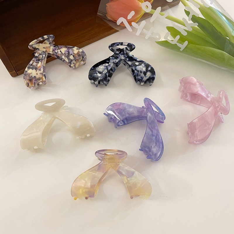 Chic Texture Acetate Grip Retro Easy Matching Hair Claw Updo...