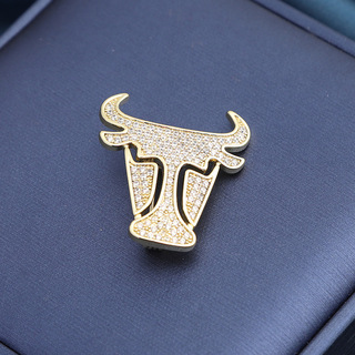 新款牛气冲天胸针 创意个性十二生肖牛男士别针时尚西服大衣配饰