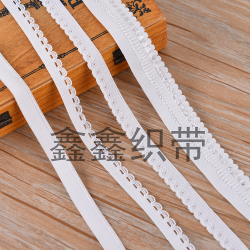 biteral asymmetric edge estic band white swimsuit underwear edged ribbon multi-purpose clothing accessories