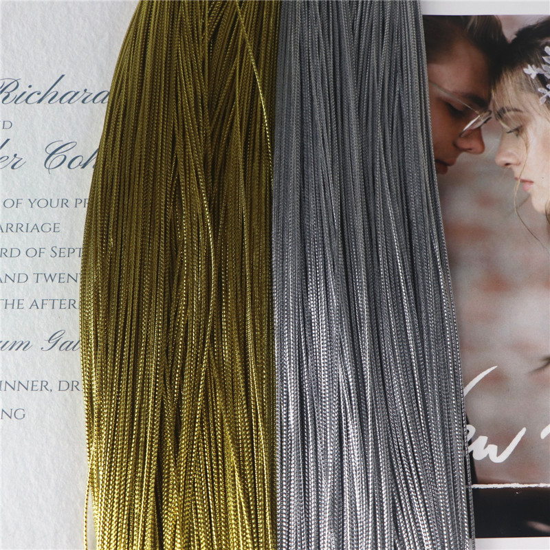 Best-Selling 16-Strand Golden and Silver Color Cord Inelastic Thread Rope Gold and Silver Tighten Ro