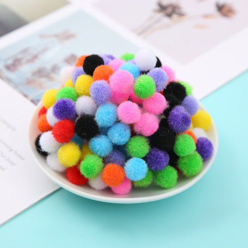 diy fur ball small pompons mixed color fur ball color polypropylene wool ball clothing accessories factory direct supply cross-border