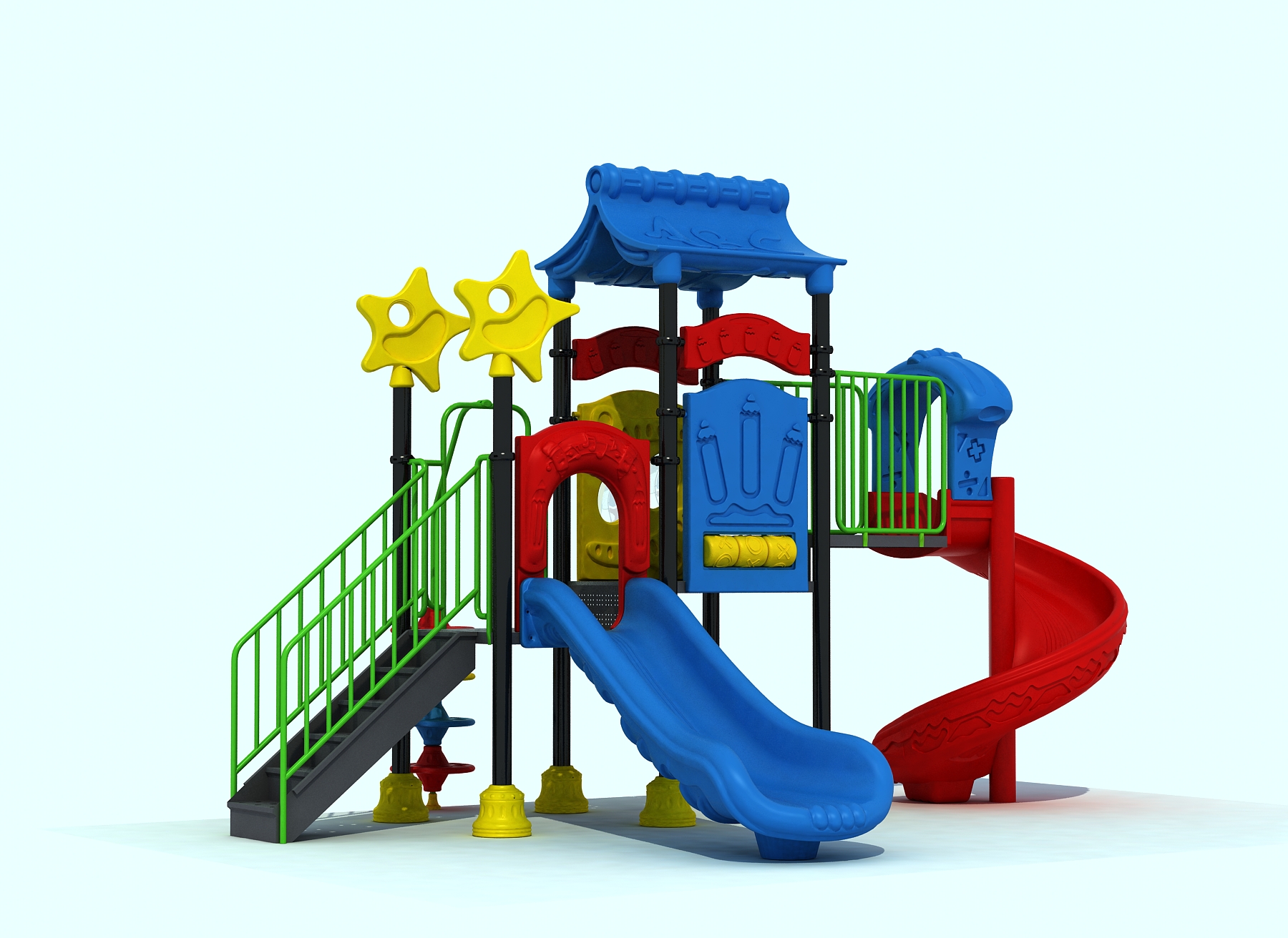 厂家直供幼儿园组合滑梯户外小区儿童塑料小博士滑滑梯可定制