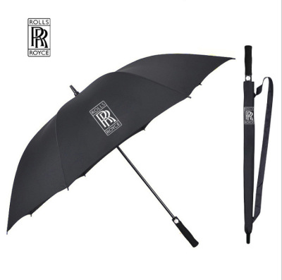 75cm Full Fiber Self-Opening Umbrella Car 4S Store Real Estate Dedicated Advertising Umbrella Double Super Large Wind-Resistant Golf
