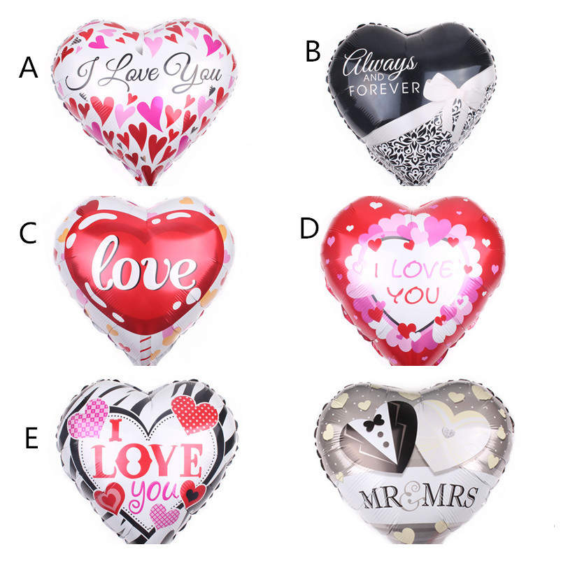 New Heart-Shaped I Love You Wedding Aluminum Foil Balloon Wh...