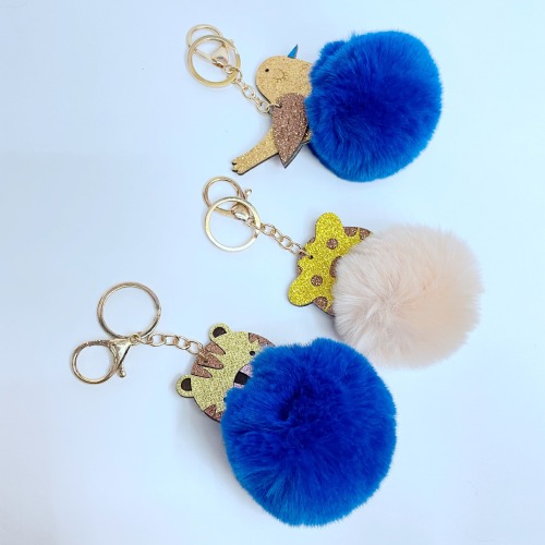 giraffe fur ball imitation rabbit hair keychain pendant exquisite and lovely bag pendant factory direct supply can be customized
