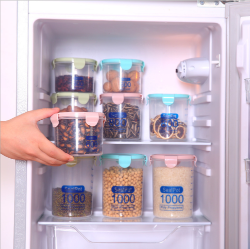 Kitchen Storage Box Sealed Cans Transparent Plastic Cans Sealed Refrigerator Crisper Refrigerator Storage Cans Crisper