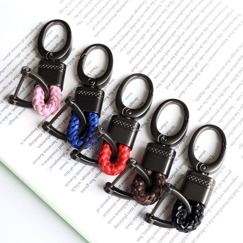 Wholesale Keychain Pendant Woven Rope Buckle Waist Hanging Creative Horseshoe Buckle Simple Key Chain Ring Ring Customized Gift