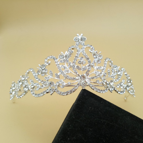 New Children‘s Birthday Crown Hair Clasp Princess Alloy Diamond Crown Hair Accessory Bride Ornament Wedding Headdress