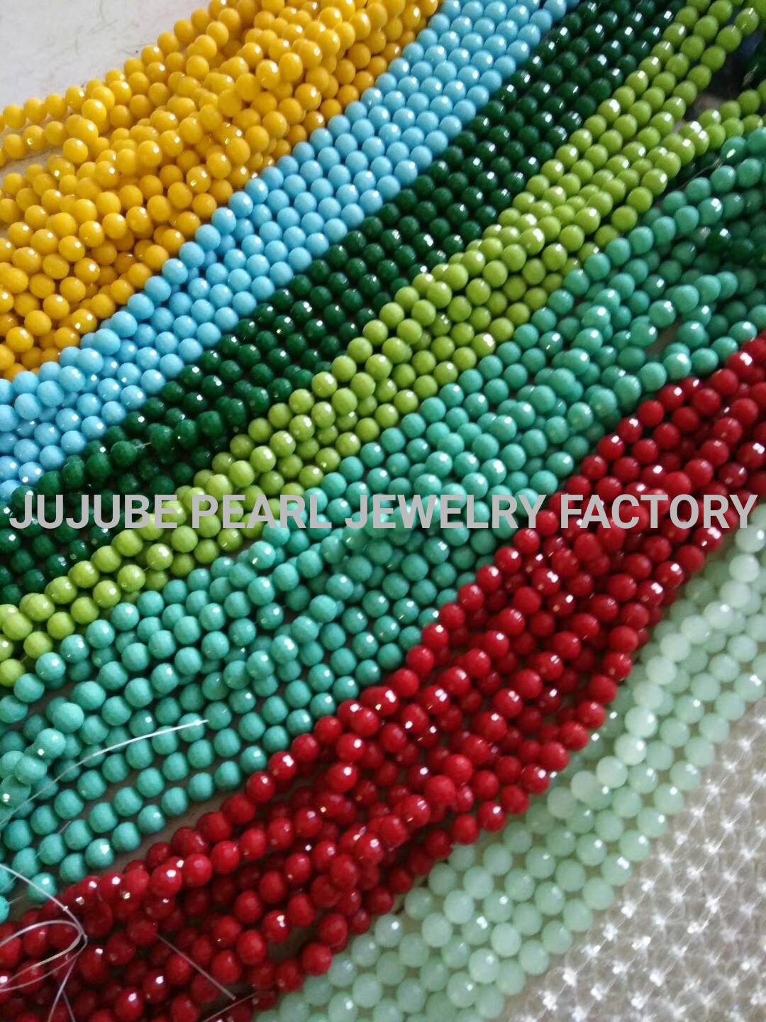 Porcelain jade crystal flat beads pointed beads Ball bead