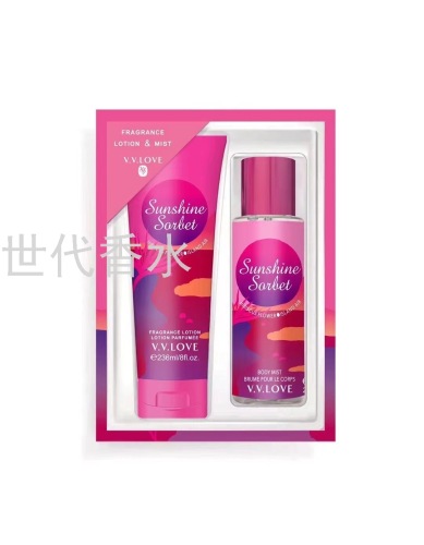 Foreign Trade Perfume Body Spray Set 250mlbody Mist + 236ml Body Lotion 