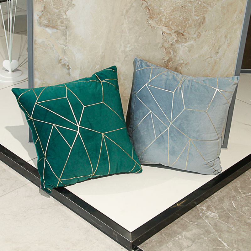 Nordic Ins Velvet Bronzing Pillow with Core Pillow Living Room Sofa and Bed Cushions Bay Window Deco