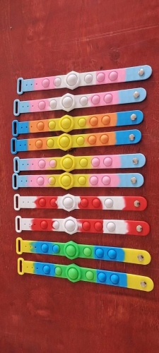 silicone bracelet new popular children‘s decompression toys amazon color monochrome single row double row deratization pioneer