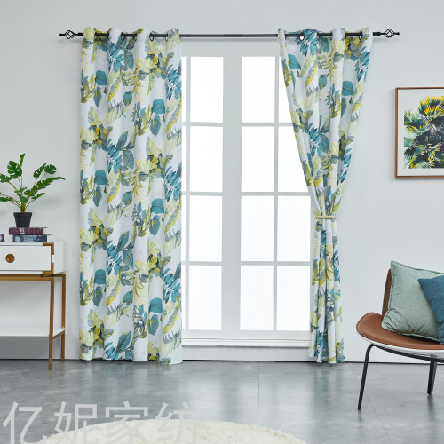 [Yi Ni] Polyester Curtain Pastoral Style Bedroom Curtain Shading Curtain Can Be Customized 1.4*2.6