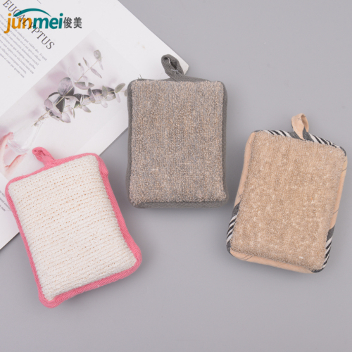 [Junmei] Double-Sided Bath Towel with Lanyard Household Strong Rubbing Mud Cleaning Thick Back Bath Towel 