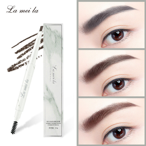 LaMeiLa Marble Eyebrow Pencil Waterproof Sweat-Proof Discoloration Resistant Natural Long Lasting Thrush Gadget Beginner 801